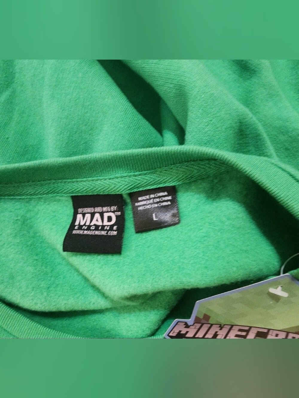 NWT Minecraft Holiday Long Sleeve Shirt & Sweatshirt Lot Boys Large - Picture 3 of 5